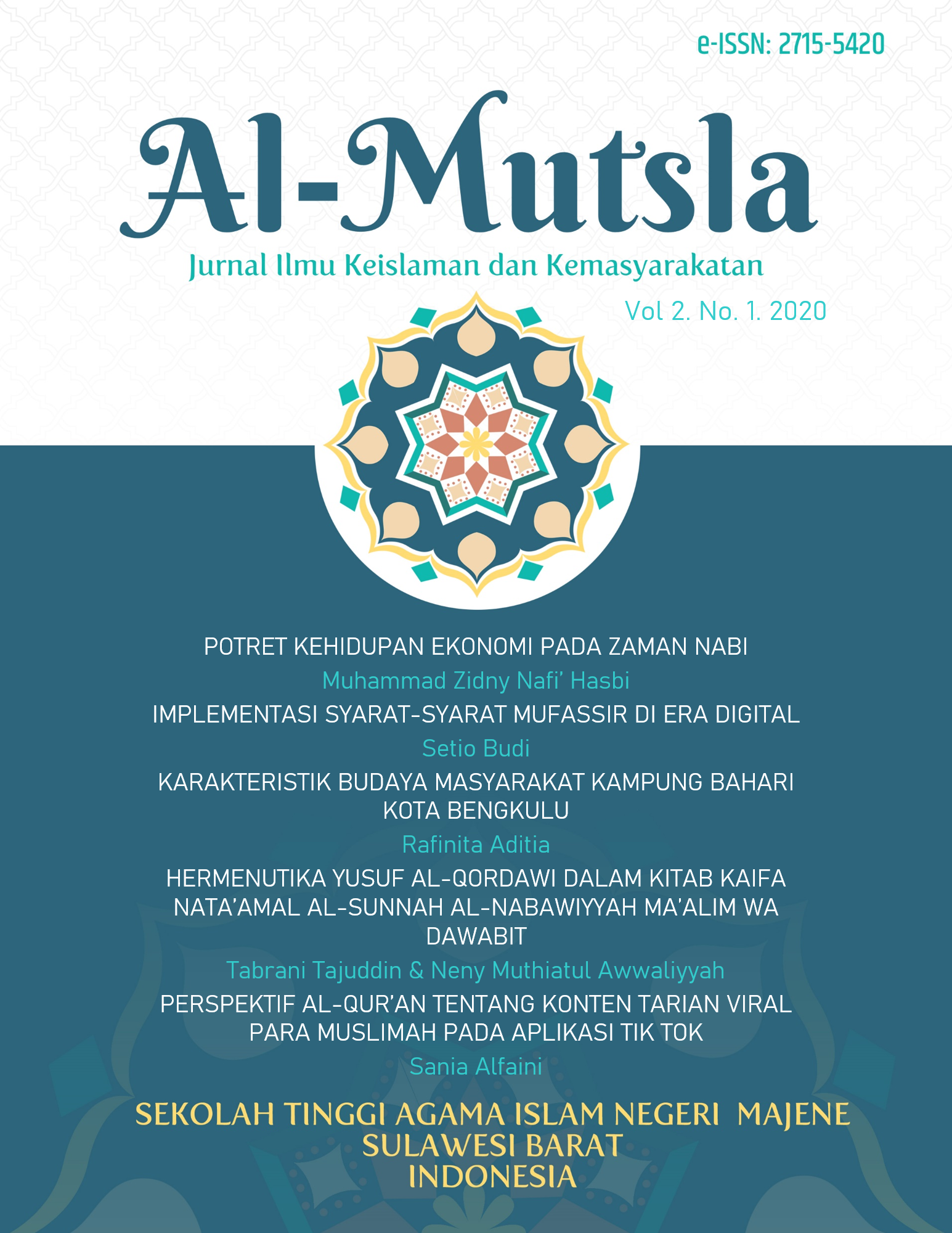 					View Vol. 3 No. 1 (2021): Jurnal Al Mutsla Juni 2021
				