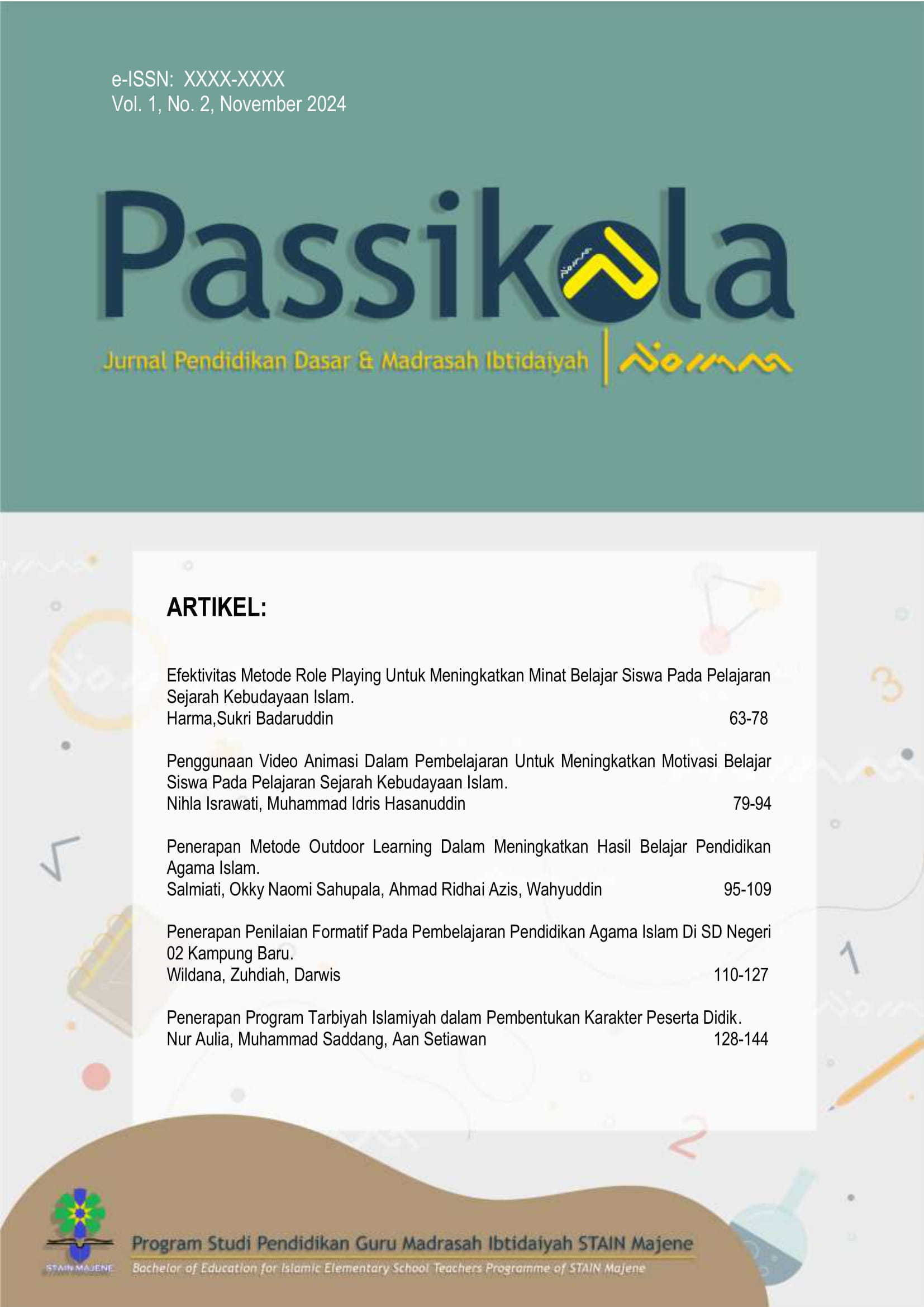 					View Vol. 1 No. 2 (2024): November, Passikola: Jurnal Pendidikan Dasar & Madrasah Ibtidaiyah
				